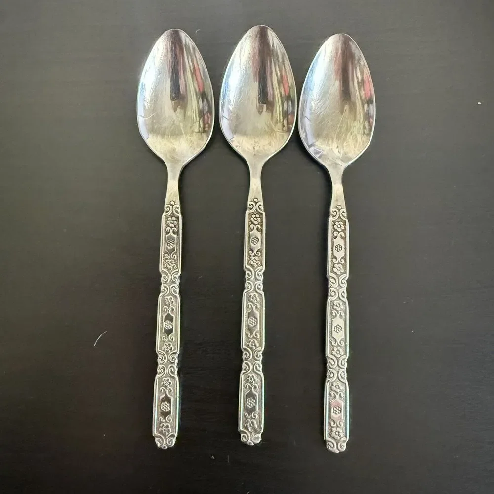 Oneida Heirloom Cube Stainless RAPHAEL Black Accent Serving Utensils &‎ Flatware